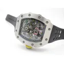 Часы Richard Mille RM 011 Automatic Flyback Chronograph in Titanium on Black Rubber 310206