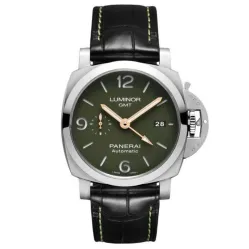 Часы Panerai 2020 PAM1056 Luminor 1950 GMT Green Dial 44mm Automatic Stainless Watch 300312