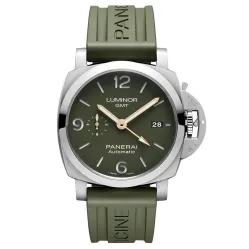 Часы Panerai 2020 PAM1056 Luminor 1950 GMT Green Dial 44mm Automatic Stainless Watch 300313