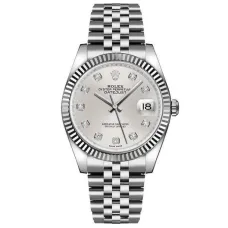 Часы Rolex Datejust 36 White Rolesor 116234 Silver set with diamonds Jubilee Bracelet 020345
