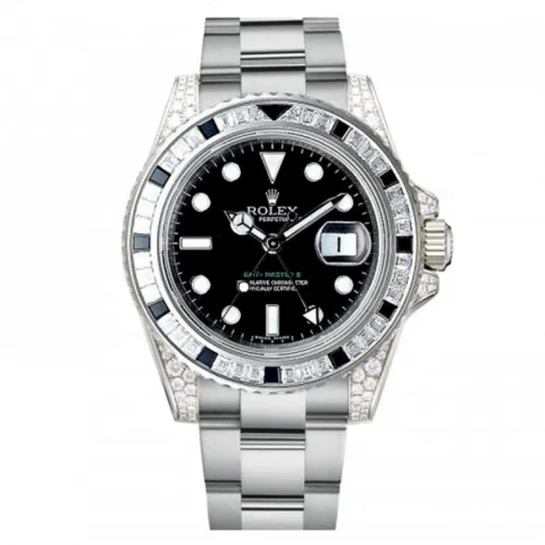 Часы Rolex GMT-Master II White Gold diamonds and black sapphires 116759 SANR 021121