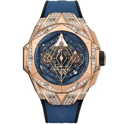 Часы Hublot Big Bang Sang Bleu Unico II King Gold Blue Pave 418.OX.5108.RX.1604.MXM20 030513