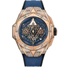 Часы Hublot Big Bang Sang Bleu Unico II King Gold Blue Pave 418.OX.5108.RX.1604.MXM20 030514