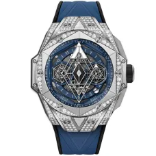 Часы Hublot Big Bang Sang Bleu Unico II Titanium Blue Pave 418.NX.5107.RX.1604.MXM20 030517