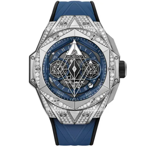 Часы Hublot Big Bang Sang Bleu Unico II Titanium Blue Pave 418.NX.5107.RX.1604.MXM20 030517