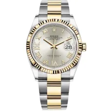 Часы Rolex Datejust 36 Yellow Rolesor Fluted Bezel 126233 020347