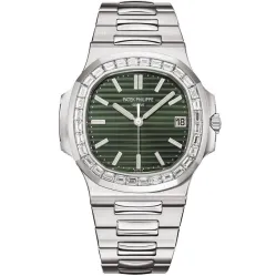Часы Patek Philippe Nautilus 5711/1300A-001 Olive Green Dial and Diamonds 040648