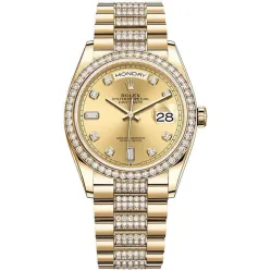 Часы Rolex Day-Date 36 Yellow gold Bezel set with diamond President Bracelet 128348rbr-0010 020638