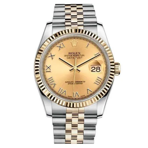 Часы Rolex Datejust 36 Champagne Roman numerals 116233 020387