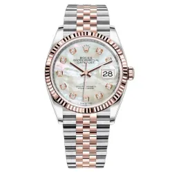 Часы Rolex Datejust 36 White mother-of-pearl set with diamonds 126231 020395