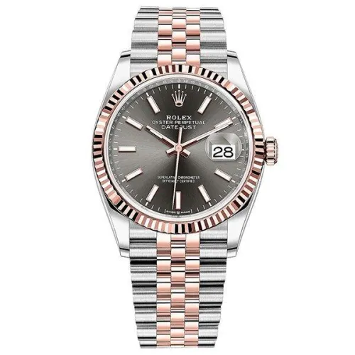 Часы Rolex Datejust 36 Dark rhodium Chromalight Jubilee 126231 020310