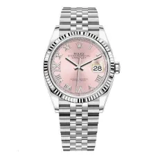 Часы Rolex Datejust 36 Pink set with diamonds Roman VI and IX 126234 021201