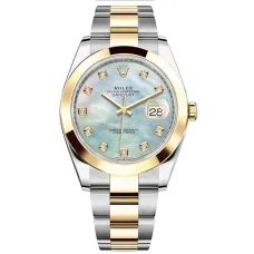 Часы Rolex Datejust 41 126303 White mother-of-pearl set with diamonds 020476